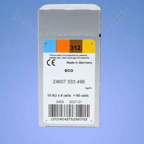 باطری سمعک شماره ۳۱۲ اکوپلاس