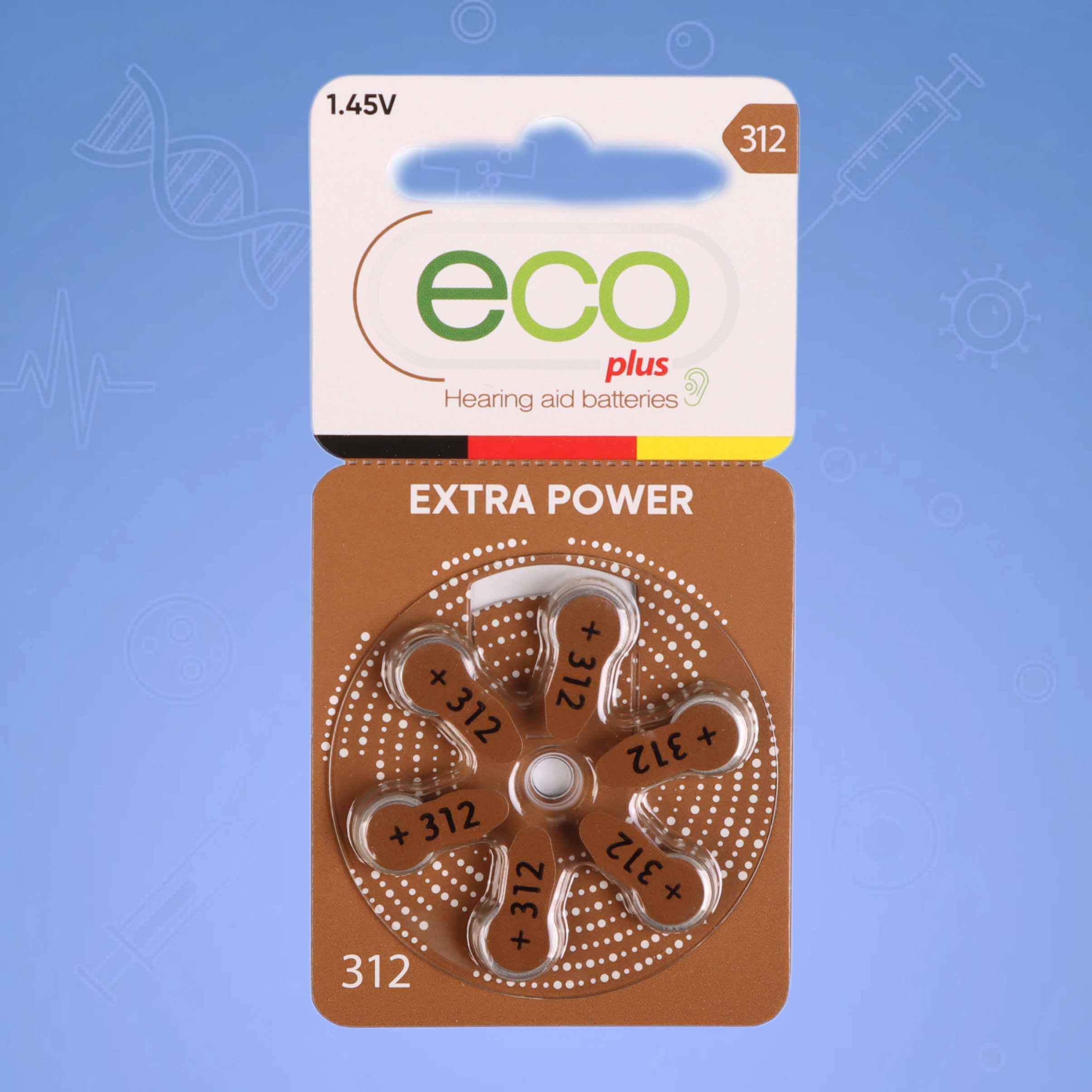 باطری سمعک شماره ۳۱۲ اکوپلاس