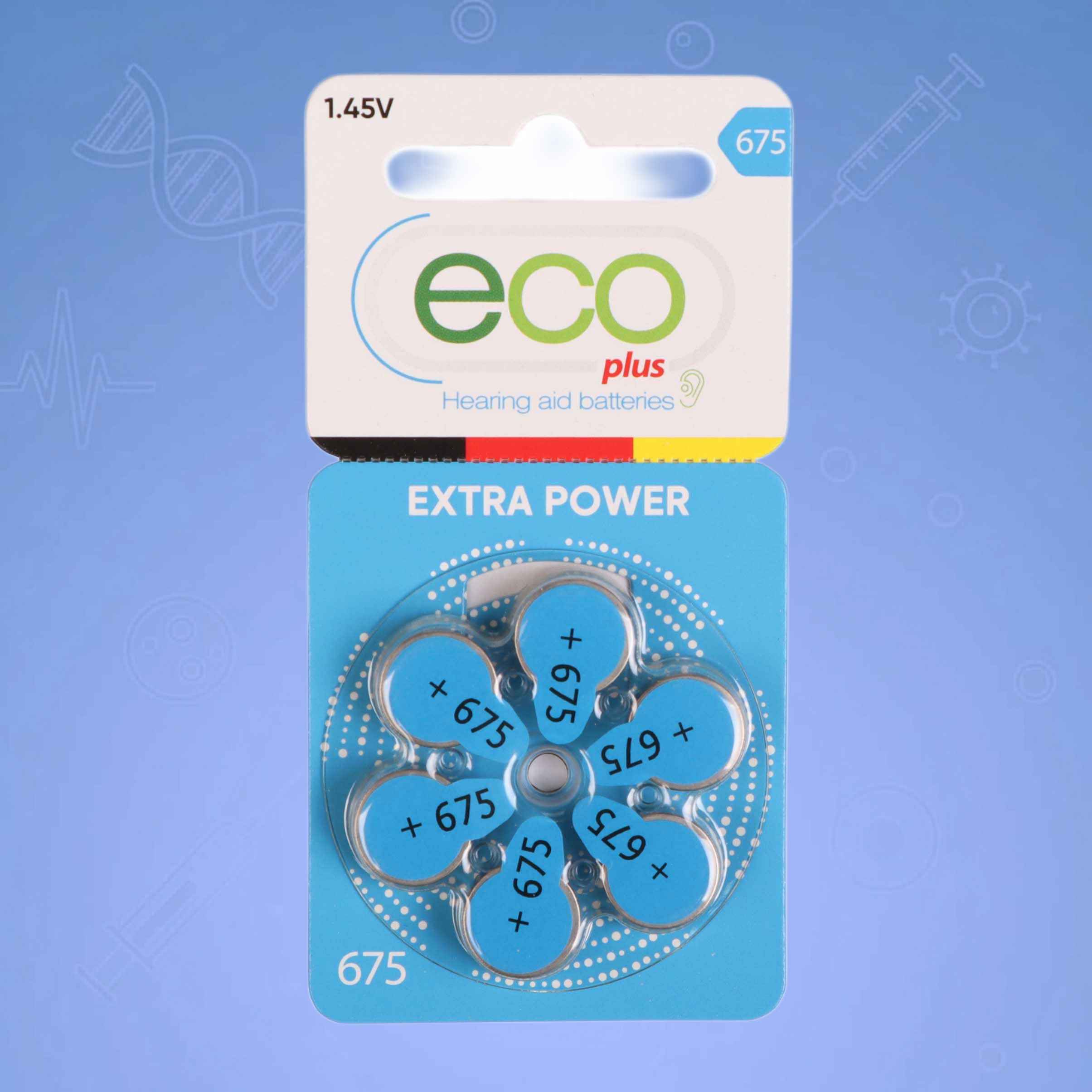 باطری سمعک شماره ۶۷۵ اکوپلاس