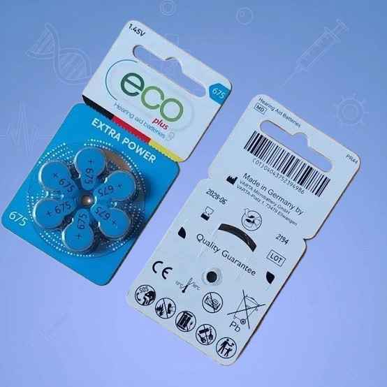 باطری سمعک شماره ۶۷۵ اکوپلاس