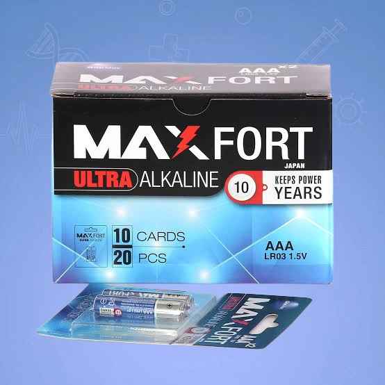 باطری نیم قلمی الکالاین مکس فورت MaxFort
